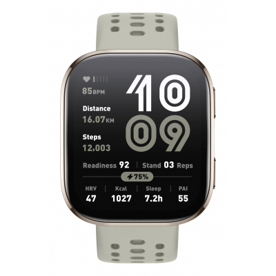 Amazfit Bip 6 Stone 5 cm (1.97) AMOLED Digital 390 x 450 Pixeles Pantalla táctil Oro GPS (satélite)