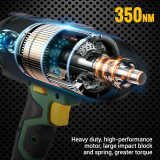 Pistola de impacto inalámbrica TECCPO DE 350Nm