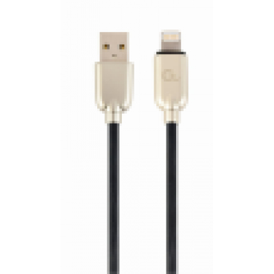 CABLE DE DATOS Y CARGA GEMBIRD 8 PINES DE CAUCHO PREMIUM, 1 M, NEGRO