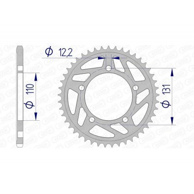 Corona AFAM aluminio 165801 - Paso 520 165801-42