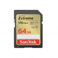 MEMORIA SD SANDISK EXTREME 64G UHS SDXC I CLASE 10 U3 170 MB SDSDXV2 064G GNCIN