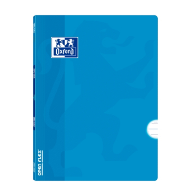 Oxford Libreta Grapada Openflex A4 - Tapa de Plastico Resistente - Grapada para Mayor Durabilidad - Pauta 3.5 con Margen para Escribir Ordenadamente - 48 Hojas de Papel de Alta Calidad - Color Turques