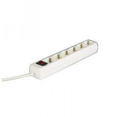 REGLETA ALIMENTACION HAMA CON 6 TOMAS INTERRUPTOR 1,4m COLOR BLANCA