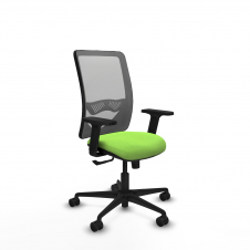 Piqueras y Crespo Zulema sincro malla gris bali pistacho brazos 2D base nailon ruedas 65mm nailon