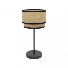 Sobremesa Alto Roque 1xe27 Natural/negro 60x30x30 Cm