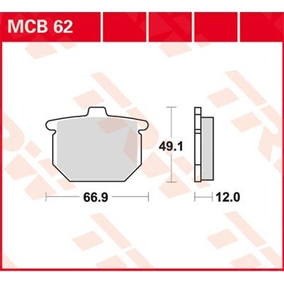 Pastillas de freno metal sinterizado SV TRW MCB62