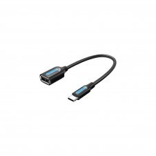 Vention Conversor CCSBB/ USB Tipo-C Macho - USB Hembra/ 15cm/ Negro