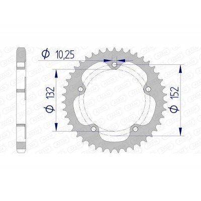 Corona AFAM aluminio 93836 - Paso 525 93836-41