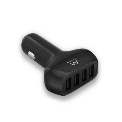 EWENT EW1354 Cargador Coche 4 Puertos USB 9.6 A