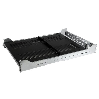 StarTech.com Bandeja Ventilada 2U Deslizante de 19 para Rack de Servidores con Brazo de Gestión de Cables - Profundidad ajustable de 70,3 a 80,2cm - Carga 22,7kg - Profundidad de 60cm