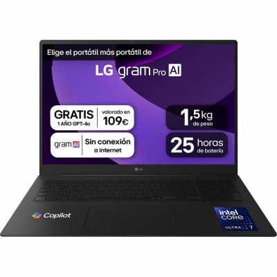 Portatil LG Gram Pro 17Z90TR-E.AD88B U7-255H RTX 5050 32GB 1TB 17 W11H
