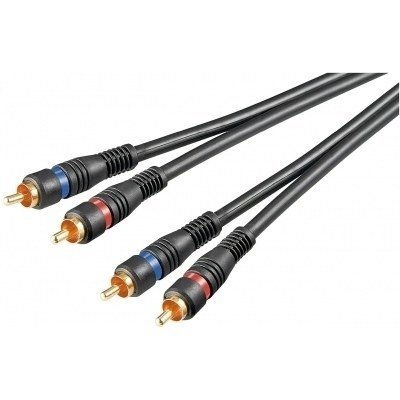 Cable RCA 2 Machos a 2 RCA Machos 1,5m HQ