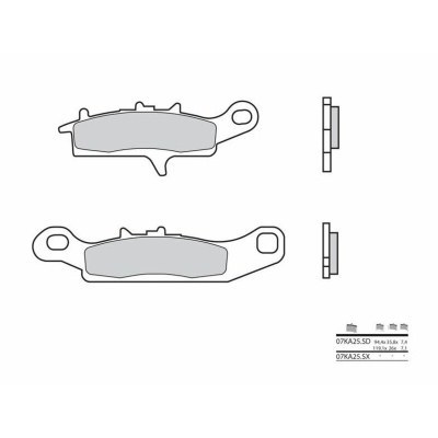 Pastillas de freno sinterizadas de competición Brembo 07KA25SX 07KA25SX