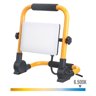 Foco proyector led con pie 50 w 5400 lm 6000 k luz fria 26 x 17,53 x 28,38 cm