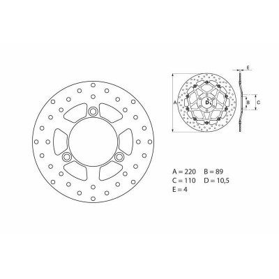 Disco de freno Brembo 68B40729 68B40729