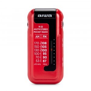 RADIO Portátil AIWA R22RD AM/FM COMPACTO rojo