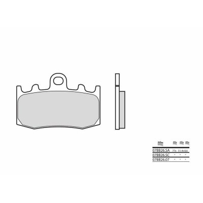 Pastillas de freno sinterizadas Brembo 07BB26SA 07BB26SA