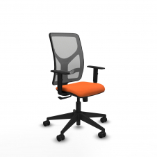 Piqueras y Crespo Motilla sincro malla gris bali naranja brazos 1D base piramidal ruedas 65mm nailon