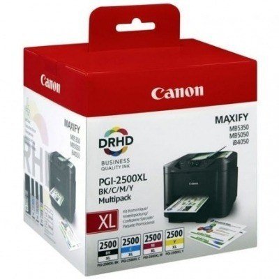 Canon PGI2500XL Pack de 4 Cartuchos de Tinta Originales - 9254B004