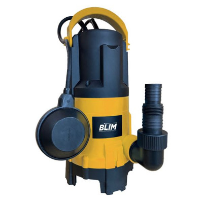 Blim 3 en 1 Bomba Sumergible - Potencia 750W - Caudal 14.000L/h - Elevacion 7.5m - Solidos Ajustables 1/5/25mm - IPX8 - Cable 10m - Aguas Limpias y Sucias - Color Amarillo y Negro