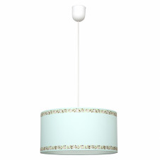 Colgante Cenefa Verde Agua 1xe27 Regx35d