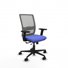 Piqueras y Crespo Haches traslack malla gris bali azul claro brazos 2D base nailon ruedas 65mm nailon