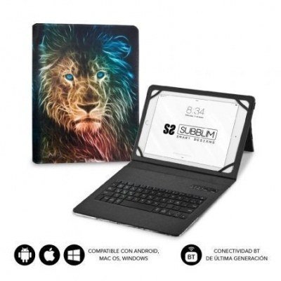 Funda con Teclado Subblim Keytab Pro Bluetooth para Tablets de 9-11/ León