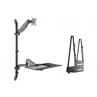 Soporte pared equip vesa hasta 32 pulgadas 100x100 max 8kg + soporte teclado max 1kg