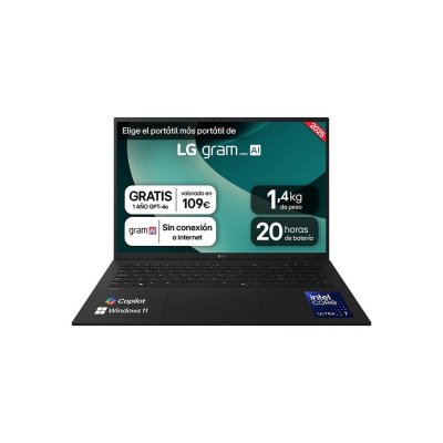 Portatil lg gram 17z90t - g intel core ultra 7 255h 32gb ssd1tb w11 17 pulgadas
