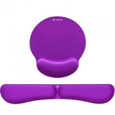 Pack de Reposamuñecas y Alfombrilla Ergonómica Subblim Ergo MemoryFlex/ Purpura