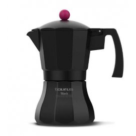 Cafetera italiana Taurus KCP90012I, 12 tazas, negro