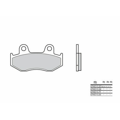 Pastillas de freno sinterizadas de competición Brembo 07HO15SX 07HO15SX