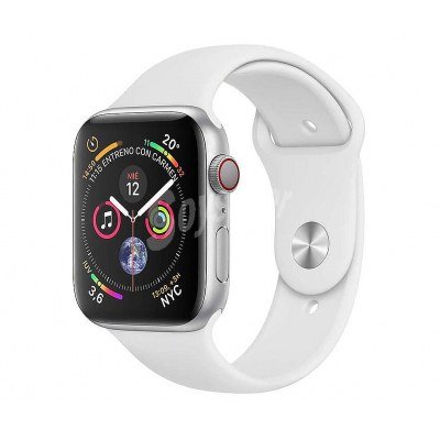 APPLE WATCH SERIES 4 GPS  CELLULAR 44mm CAJA ALUMINIO PLATA CON CORREA DEPORTIVA BLANCA - MTVR2TY/A