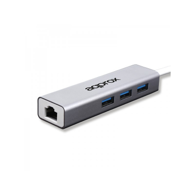 APPC07GHUB base para portátil y replicador de puertos USB 3.2 Gen 1 (3.1 Gen 1) Type-A Gris