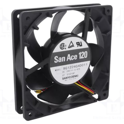 Ventilador 24Vdc 120x120x25mm 3 Cables Bolas Sanyo