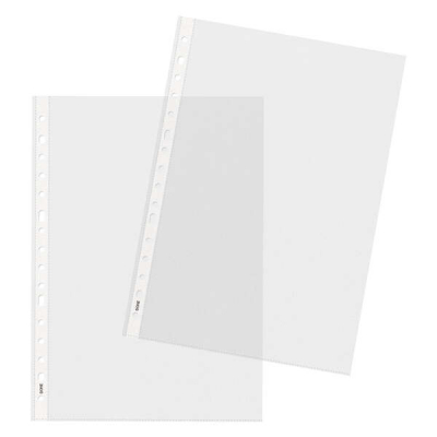 Dohe Premium Plus Pack de 100 Fundas Multitaladro Tamaño Folio - Polipropileno Rugoso - 16 Perforaciones