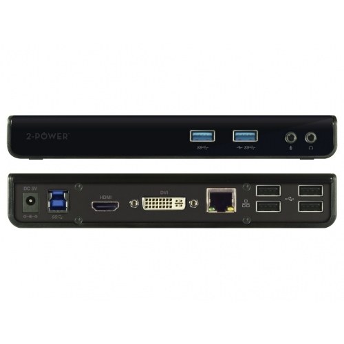 2 Power USB 3.0 Dual Display Docking Station