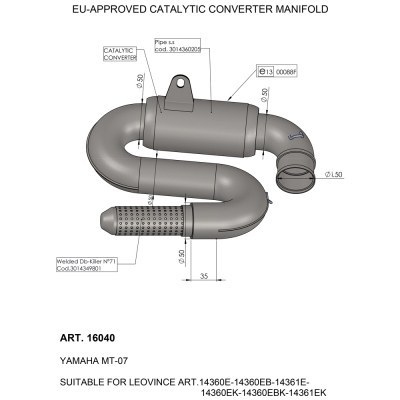 Catalytic Converter LEOVINCE 16040