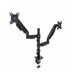 Tooq Soporte de Mesa con Brazos Articulados para 2 Monitores de 17-32 - Regulable en Altura, Giratorio e Inclinable Peso Max 9