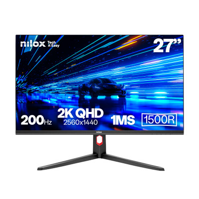 MONITOR 27 CURVO 200HZ 2K HDMI DP pantalla para PC 68,6 cm (27) 2560 x 1440 Pixeles LCD Negro