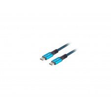 Lanberg CA-CMCM-45CU-0005-BK cable USB 0,5 m USB4 Gen 2x2 USB C Negro, Azul