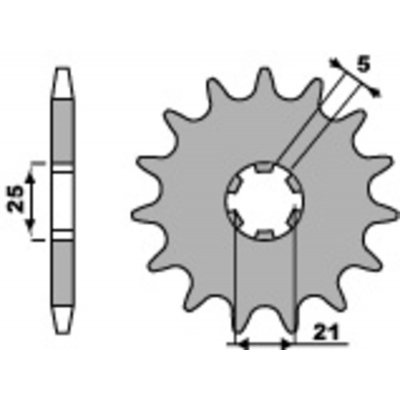 PBR Steel Standard Front Sprocket 567 - 530 567.16.18NC