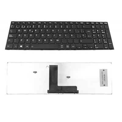 Teclado compatible para portátil TOSHIBA Satellite c50t-b/ c50dt-b / r50-b / c50-b / Marco Negro