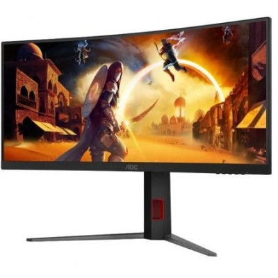 Monitor Gaming Ultraparonámico Curvo AOC CU34G4 34/ WQHD/ 1ms/ 180Hz/ VA/ Regulable en altura/ Negro