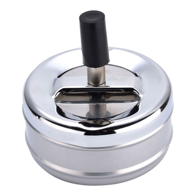 Cenicero metal con tapa giratoria, ø 9,5 x 9,5 cm