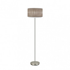 Pie Salon Alexandra 1xe27 Niquel/madera Gris 162x40x40 Cm