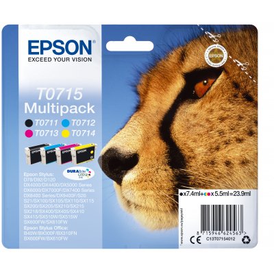 Cartucho de Tinta Original Epson T0715 Multipack/ Negro/ Cian/ Amarillo/ Magenta
