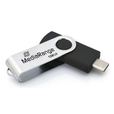 MR1954 unidad flash USB 128 GB USB Tipo C 3.2 Gen 1 (3.1 Gen 1) Negro, Plata