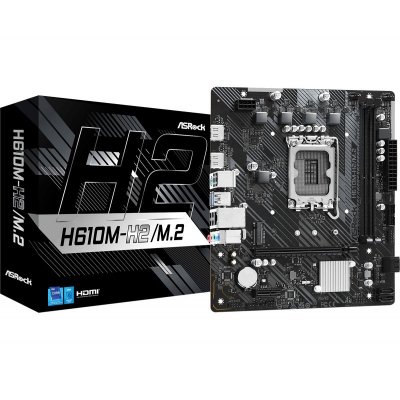Placa base asrock h610m - h2 1700 - m.2 2ddr4 pcie4 lan 4sata3 m2 hdmi matx