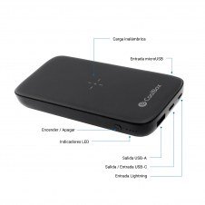 CoolBox COO-PB10KW-BK1 bater?a externa 10000 mAh Cargador inalámbrico Negro